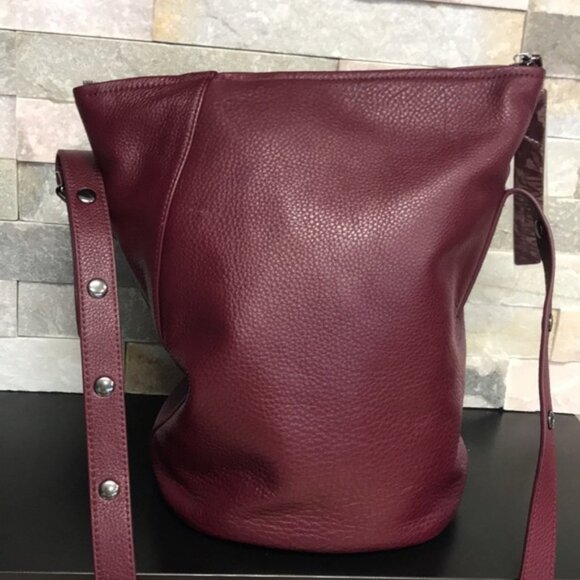 Christopher Kon Bucket Wine Leather Bag - Picture 7 of 10